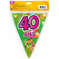 Guirlande fanions anniversaire 40 ans – 7 m