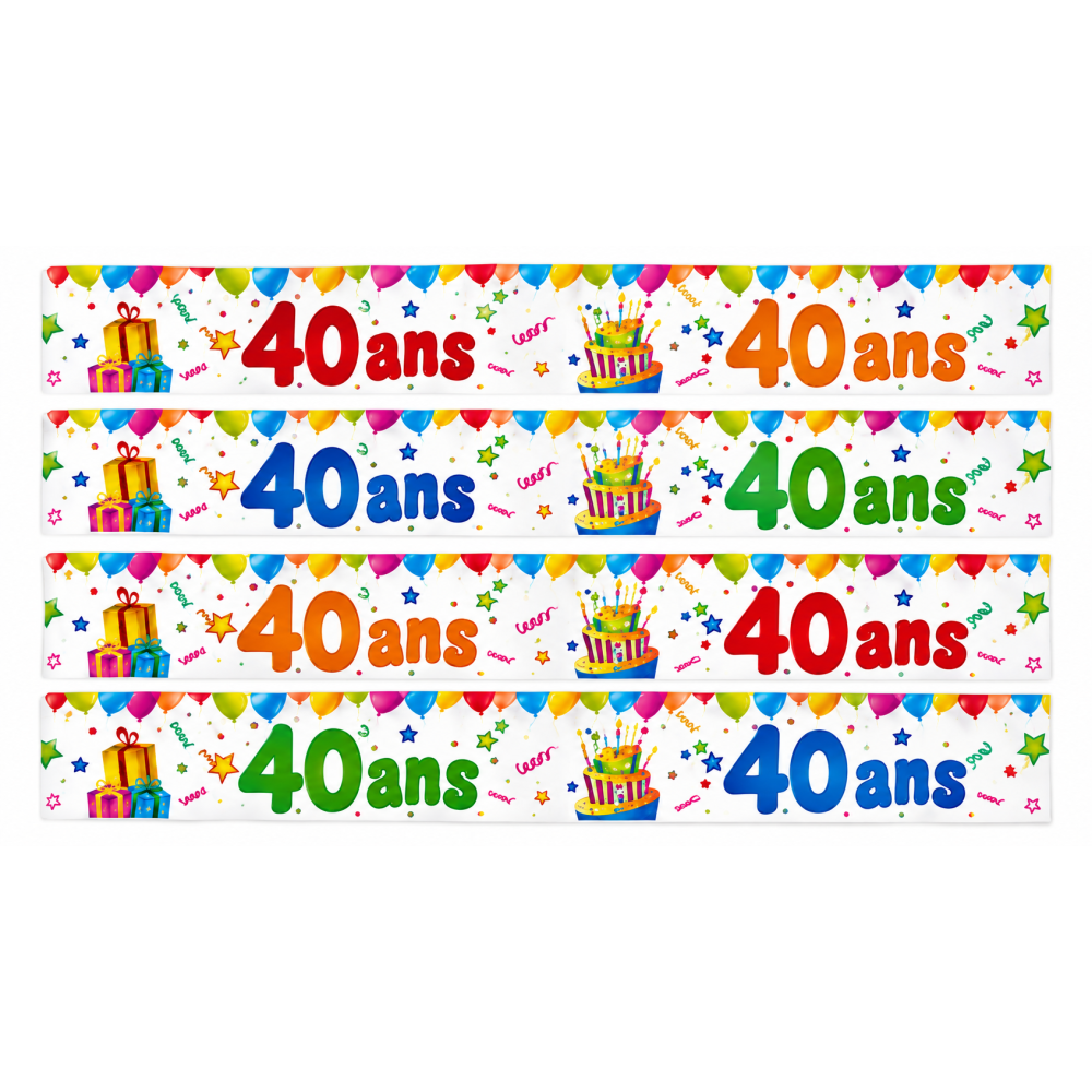 Banderole Anniversaire 40 Ans | Fiesta Factory