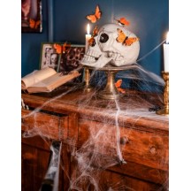Toile d'araignée blanche 100 g Halloween avec araignées