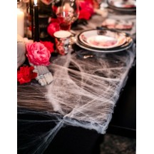 Toile d'araignée blanche 100 g Halloween avec araignées