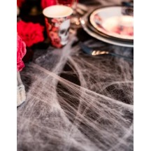 Toile d'araignée blanche 100 g Halloween avec araignées