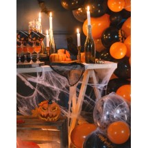 Toile d'araignée blanche 100 g Halloween avec araignées