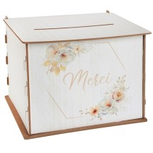 Boîte aux lettres Merci en bois pour mariage | Fiesta Factory