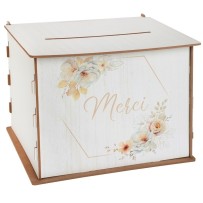 Boîte aux lettres Merci en bois pour mariage | Fiesta Factory