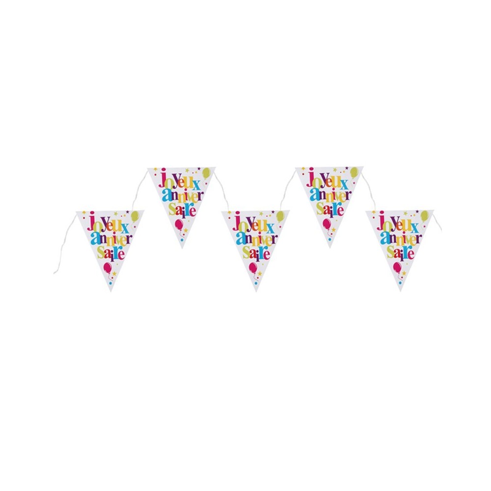 Guirlande fanions Santex Joyeux Anniversaire pas cher
