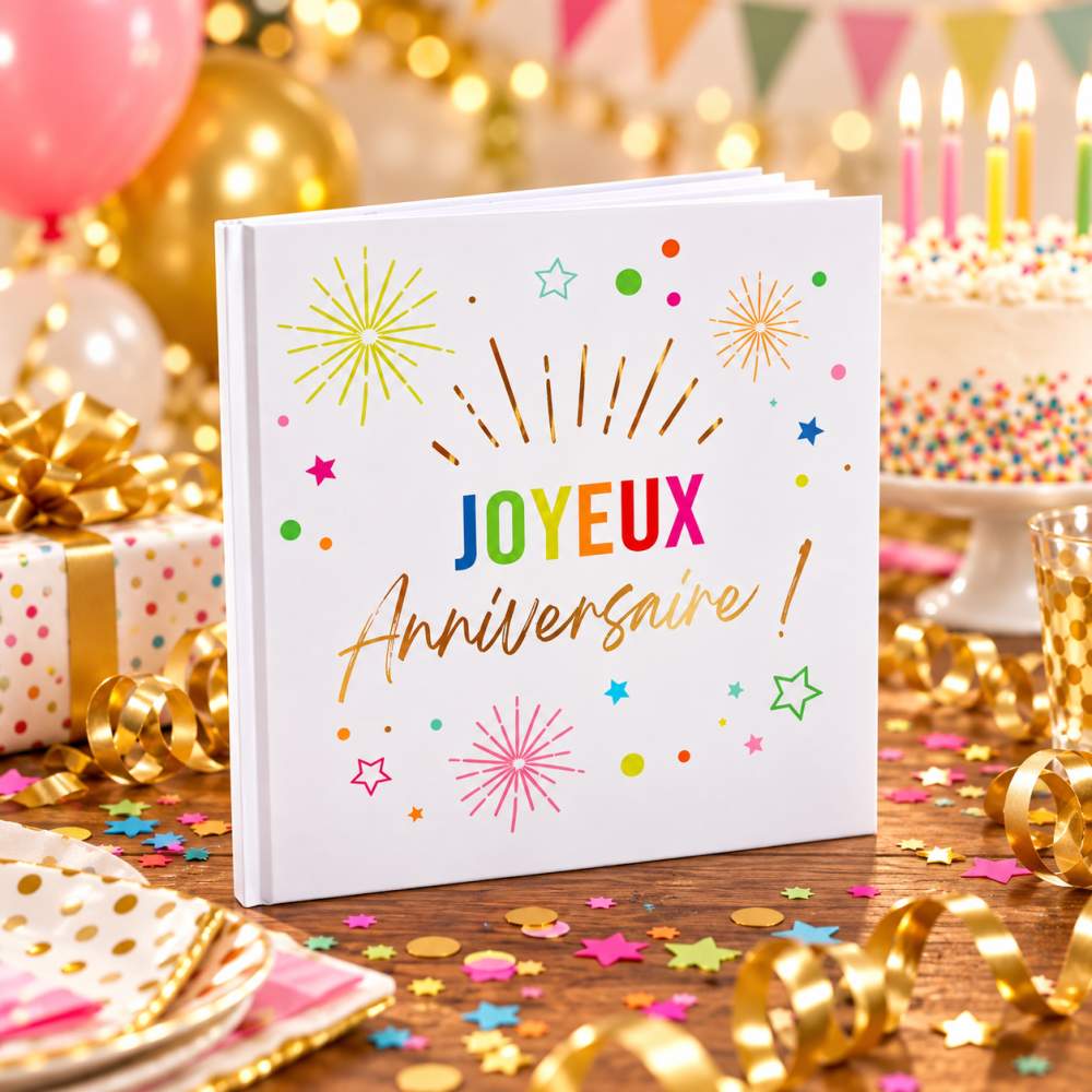 Livre d’Or Joyeux Anniversaire | Fiesta Factory