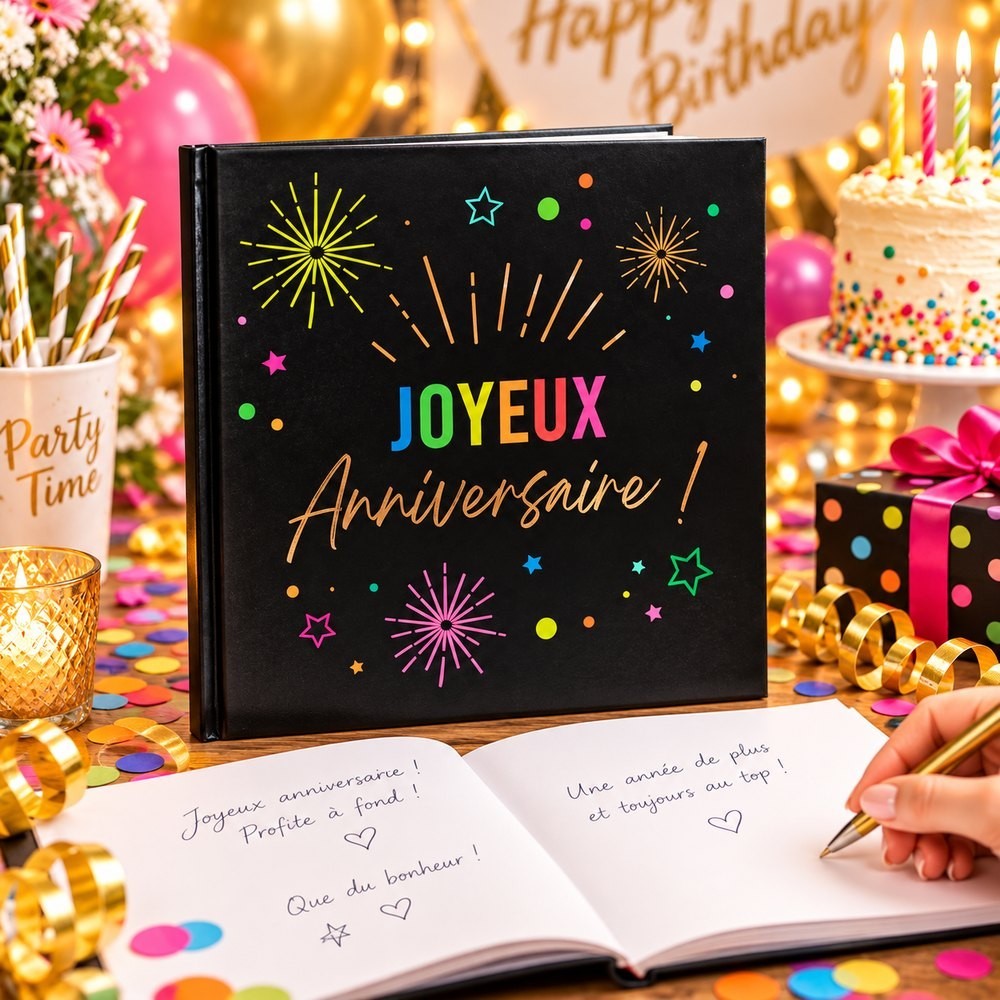 Livre d'Or Anniversaire Festicolor Noir