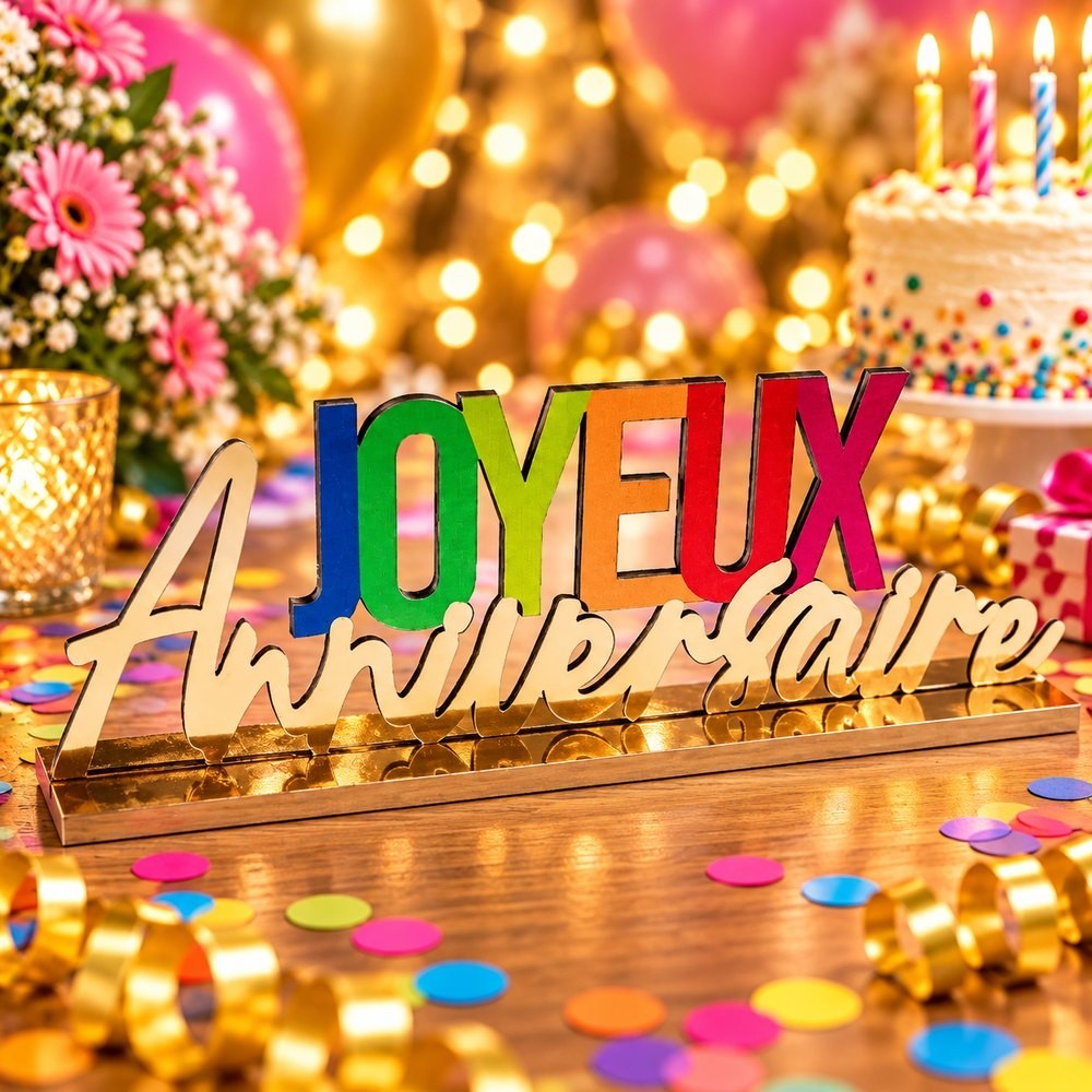 Centre de Table Joyeux Anniversaire Festicolor pas cher