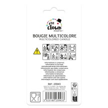 Bougie Anniversaire Multicolore Chiffre 3 | Fiesta Factory