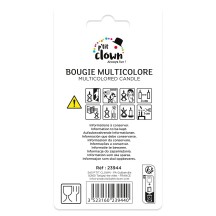 Bougie Anniversaire Multicolore Chiffre 4 | Fiesta Factory