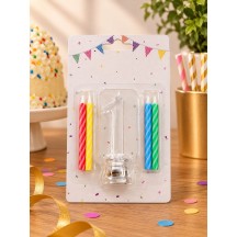 Bougie LED Lumineuse Chiffre 1 pour Anniversaire | Fiesta Factory