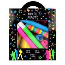 Boîte Cotillons 10 Personnes FLUO - 21406 - Cotillons