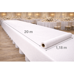 Nappe en rouleau papier gaufré 20 × 1,18 m blanc - 147105 - Nappes gaufrées