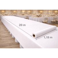 Nappe en rouleau papier gaufré 20 × 1,18 m blanc - 147105 - Nappes gaufrées