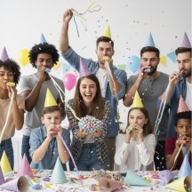 6 Chapeaux Pointus HAPPY COLOR 2 - 20202HC2 - Cotillons