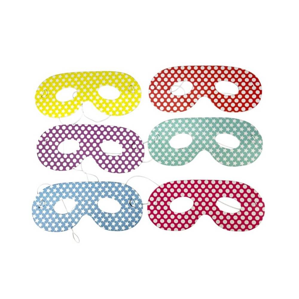 6 Loups Carton HAPPY COLOR 2 - 25019HC2 - Cotillons