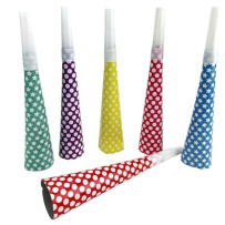 6 Trompettes 20 cm HAPPY COLOR - 22821HC2 - Cotillons