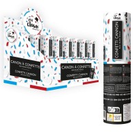 Canon à Confettis Papier 20 cm Bleu Blanc Rouge - 28520 - Canons à confettis