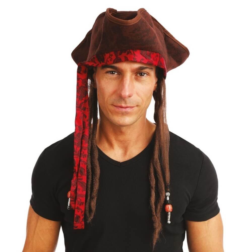 Chapeau Pirate Adulte avec Dreadlocks - 10211 - Chapeaux