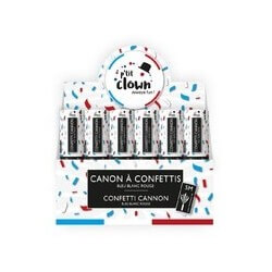 Canon à Confettis Papier 20 cm Bleu Blanc Rouge - 28520 - Canons à confettis