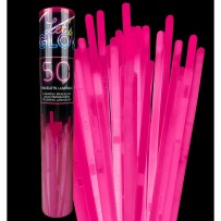 Tube 50 Bracelets Lumineux Rose 5x200 mm - 28116 - Accessoires Fluo & Lumineux