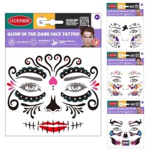 Tatouages Visage Glow 4 Assortis - 24HA0020 - Strass & Paillettes