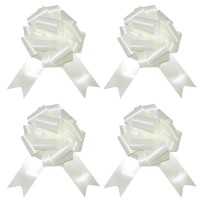 4 Nœuds à Tirer Blanc 18 cm - 36700BLZ - Nœuds