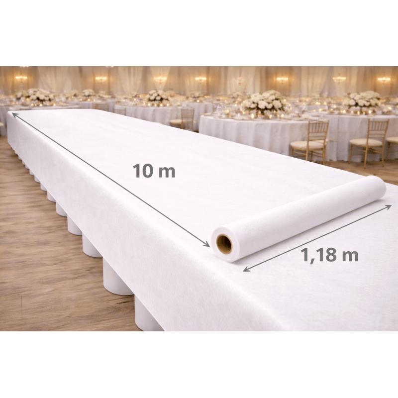 Nappe en rouleau spunbond 10 m × 1,18 m blanc - 147901 - Nappes Spunbond