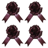 4 Nœuds à Tirer Bordeaux 18 cm - 36700BOZ - Nœuds