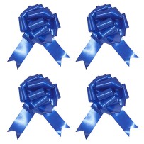 4 Nœuds à Tirer Bleu Royal 18 cm - 36700BRZ - Nœuds