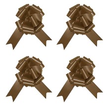 4 Nœuds à Tirer Chocolat 18 cm - 36700CHZ - Nœuds