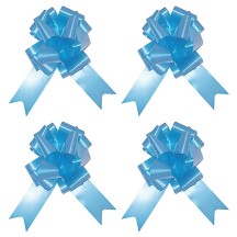 4 Nœuds à Tirer Bleu Ciel 18 cm - 36700CIZ - Nœuds