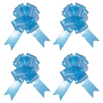 4 Nœuds à Tirer Bleu Ciel 18 cm - 36700CIZ - Nœuds