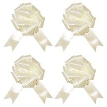 4 Nœuds à Tirer Ivoire 18 cm - 36700CRZ - Nœuds