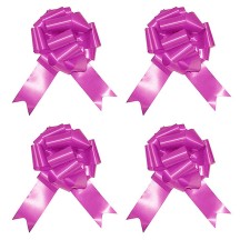 4 Nœuds à Tirer Fuchsia 18 cm - 36700FUZ - Nœuds
