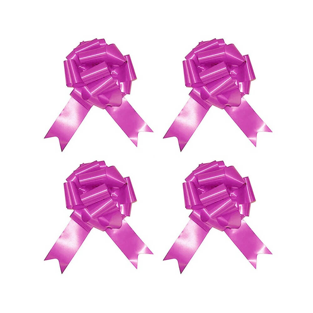 4 Nœuds à Tirer Fuchsia 18 cm - 36700FUZ - Nœuds