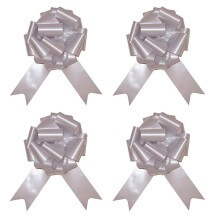 4 Nœuds à Tirer Gris 18 cm - 36700GRZ - Nœuds