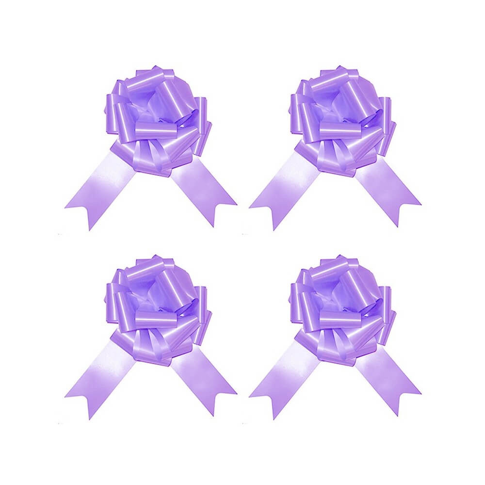 4 Nœuds à Tirer Mauve 18 cm - 36700MAZ - Nœuds