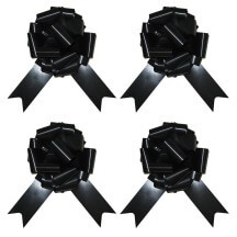 4 Nœuds à Tirer Noir 18 cm - 36700NOZ - Nœuds
