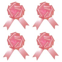 4 Nœuds à Tirer Rose 18 cm - 36700ROZ - Nœuds