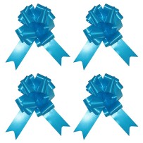 4 Nœuds à Tirer Turquoise 18 cm - 36700TUZ - Nœuds