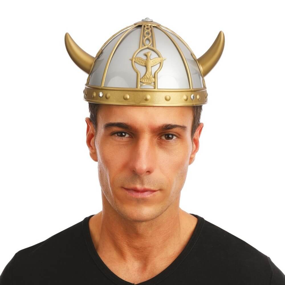 Casque de Viking adulte petites cornes - 11101 - Chapeaux