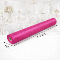 Nappe Papier Damassé Fuchsia 6 x 1,20 m - 147038 - Nappes damassées