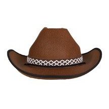 Chapeau feutre cowboy marron adulte - 11135 - Chapeaux