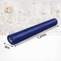 Nappe Papier Damassé Bleu Marine 6 x 1,20 m - 147026 - Nappes damassées