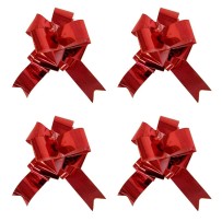 Ballon 4 Nœuds à Tirer 18 cm Rouge Métallisé - 36701RM - Nœuds