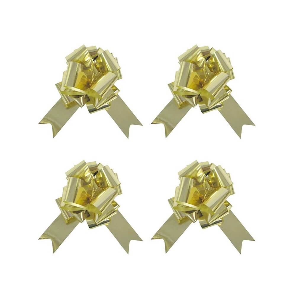 Ballon 4 Nœuds à Tirer 18 cm Or Métallisé - 36701GO - Nœuds