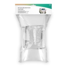 Kit Décoration Voiture Mariage Blanc – Tulle + Nœuds - 36699BL - Kit Décoration Voiture