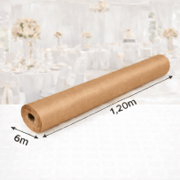 Nappe Papier Damassé Kraft 6 x 1,20 m - 147113 - Nappes damassées