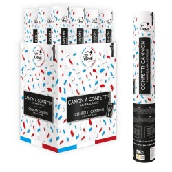 Canon à Confettis Papier 40 cm Bleu Blanc Rouge - 28940 - Canons à confettis